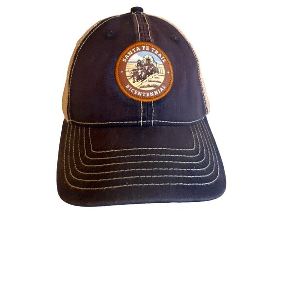 Santa Fe Trail Bicentennial Denim Meshback Baseball Hat Cap Adjustable - Picture 1 of 7
